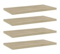 Vidaxl Panneau De Bibliothèque 4 Pcs Chêne Sonoma Bois D’Ingénierie Multicolore