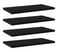 vidaXL Wandschappen 4 st 40x20x1,5 cm bewerkt hout zwart805140 Noir G