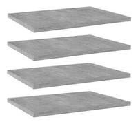 Étagère Murale Flottante - VIDAXL - 4 pcs - Bois Panneaux de Particules - Gris Béton - Contemporain