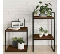 Etagères Murales 4 pcs, Tablettes Suspendues avec Rangement, Etagères à Livres Flottantes, Décorations de Salon, Chêne Marron Bois Ingénierie