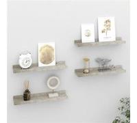 vidaXL Wandschappen 4 st 40x9x3 cm betongrijs326704 Gris G