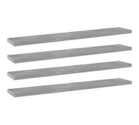 vidaXL Wandschappen 4 st 60x10x1,5 cm bewerkt hout betongrijs805210 Gris G