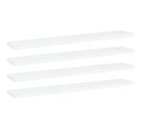 vidaXL – Panneaux de bibliothèque – Étagère murale flottante 4 pcs Blanc bois d'ingénierie