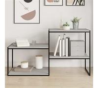 Vidaxl Étagères Murales 4 Pcs Sonoma Gris 60x40x1,5 Cm Bois Ingénierie Multicolore