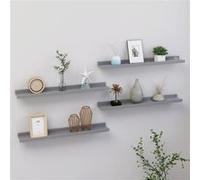 Vidaxl Étagères Murales 4 Pcs Gris 60x9x3 Cm Gris