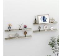 Wandschappen 4 st 80x9x3 cm betongrijs326706