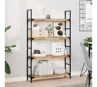 vidaXL Wandschappen 4 st zwevend olieafwerking 80x20x4 cm acaciahout3279586 Marron G