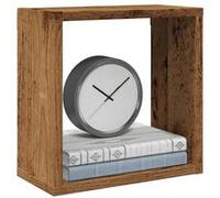 Vidaxl Étagères Cube Murales 4 Pcs Vieux Bois 30x15x30 Cm Marron