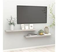 Wandschappen zwevend 2 st 120x23,5x3,8 cm MDF betongrijs326607