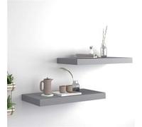 vidaXL Étagères murales flottantes 2 pièces – MDF gris 50×23×3,8 cm