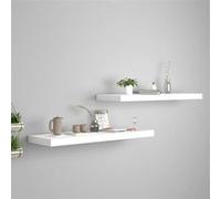 Vidaxl Étagères Murales Flottantes 2 Pcs Blanc 80x23,5x3,8 Cm Mdf Blanc