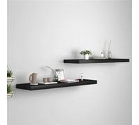 vidaXL Wandschappen zwevend 2 st 90x23,5x3,8 cm MDF zwart323839 Noir G