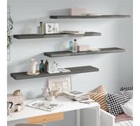 vidaXL Wandschappen zwevend 4 st 120x23,5x3,8 cm MDF hoogglans grijs323801 Gris G