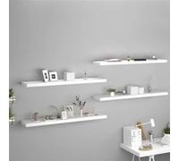 vidaXL Wandschappen zwevend 4 st 120x23,5x3,8 cm MDF wit323822 Blanc G