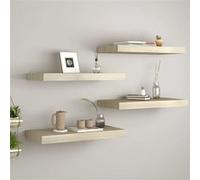vidaXL Wandschappen zwevend 4 st 50x23x3,8 cm MDF eikenkleurig323873 Brun G