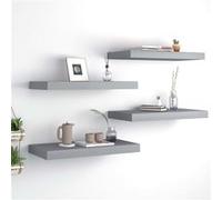 Etagère Murale Flottante Noir Brillant MDF Suspendue Bibliothèque vidaXL