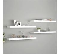 Wandschappen zwevend 4 st 80x23,5x3,8 cm MDF wit323816
