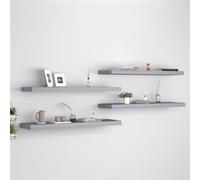 vidaXL Étagères murales flottantes 4 pcs gris 90x23,5x3,8 cm MDF