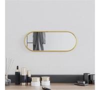 vidaXL Wandspiegel 40x15 cm ovaal goudkleurig348195 G