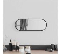 vidaXL Miroir Mural Noir 40x15 cm Ovale
