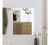 vidaXL Miroir mural 50x60 cm rectangulaire en verre – Miroir maquillage et décoration