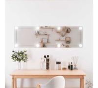 vidaXL Miroir mural de maquillage 30x100 cm LED en verre glas3189151