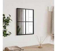 vidaXL Miroir mural noir 30x40 cm rectangulaire fer