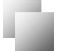vidaXL Wandspiegels 2 st vierkant 50x50 cm glas3051622 Argent G