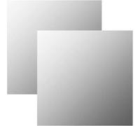 vidaXL Wandspiegels 2 st vierkant 60x60 cm glas3051624 Argent G