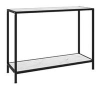 Vidaxl Table Console Blanc 100x35x75 Cm Verre Trempé Blanc