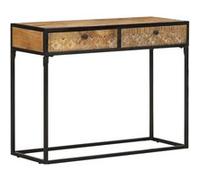 vidaXL Wandtafel 100x35x75 cm massief mangohout321713 Brun G