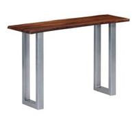 vidaXL Wandtafel 115x35x76 cm massief acaciahout en ijzer247830 Brun G