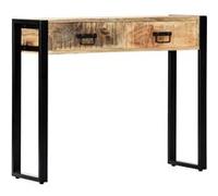 vidaXL Table console 90 x 30 x 75 cm Bois de manguier massif Brun G