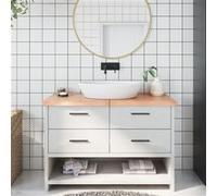 vidaXL Comptoir de salle de bain, bois traité marron, 120×50×(2–4) cm