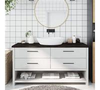 Vidaxl Comptoir De Salle De Bain Gris Foncé 160x50x4 Cm Bois Traité Gris