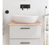 Vidaxl Comptoir De Salle De Bain 60x50x2 Cm Bois Massif Non Traité