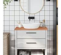 vidaXL Wastafelblad 80x40x2,5 cm massief beukenhout356001 G