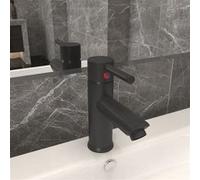 vidaXL Robinet de lavabo de salle de bain Gris 130x176 mm