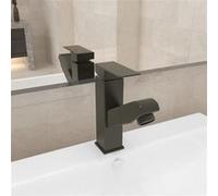 vidaXL Wastafelkraan met uittrekfunctie 157x172 mm grijs149078 G