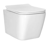 vidaXL WC mural en céramique blanche | Fabriqué en céramique avec un couvercle en polypropylène. Économisez de l'espace au sol dans la salle de bain avec ces