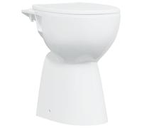 vidaXL Toilette sans rebord 7 cm hauteur supplémentaire Abattant amorti Céramique blanche