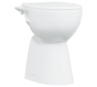 vidaXL Toilette sans rebord 7 cm hauteur supplémentaire Abattant amorti Céramique blanche