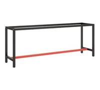 Cadre Banc De Travail Noir Mat Et Rouge Mat 210x50x79 Cm Métal Vidaxl Vidaxl Rouge