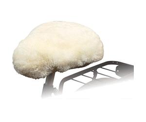 vidaXL Willex Housse de Selle de Vélo Peau de Mouton Naturel Protection de Siège Vélo