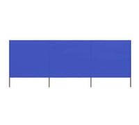 Windscherm 3-panelen 400x80 cm stof azuurblauw47145