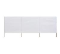 vidaXL Paravent 3 panneaux Tissu 400 x 80 cm Blanc sable