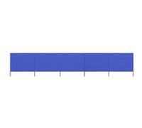 vidaXL Windscherm 5-panelen 600x80 cm stof azuurblauw47159 Bleu G