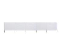 vidaXL Windscherm 5-panelen 600x80 cm stof zandwit47154 Blanc G