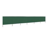 Paravent 9 Panneaux Tissu 1200x80 cm Vert Ecran Anti-vent Abri Plage vidaXL