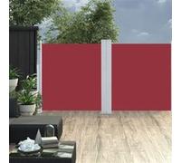 Auvent Latéral Rétractable Rouge 120 X 600 Cm